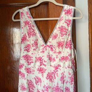 Floral Pink and White Women's Dress